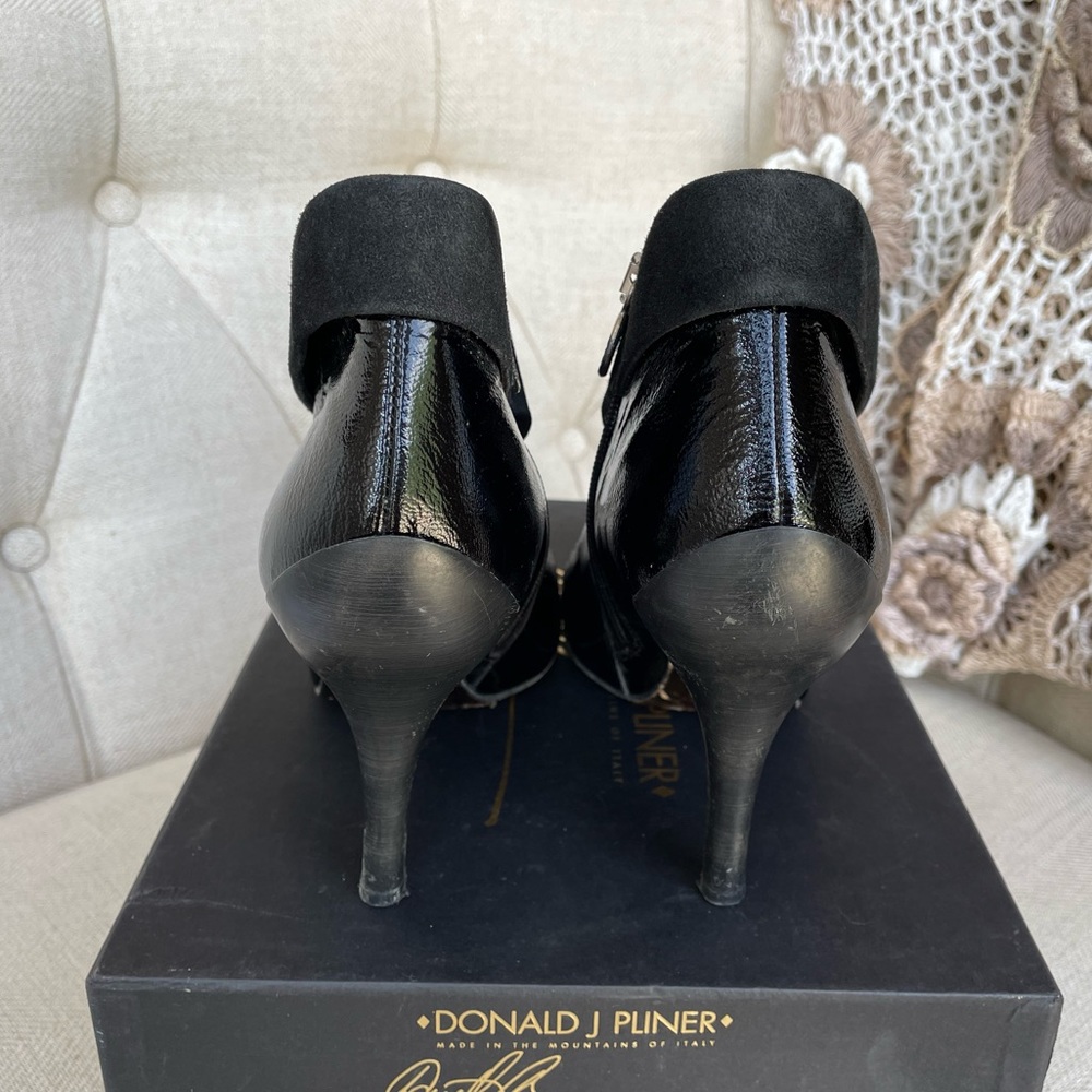 Patent/suede leather booties - Picture 5 of 8